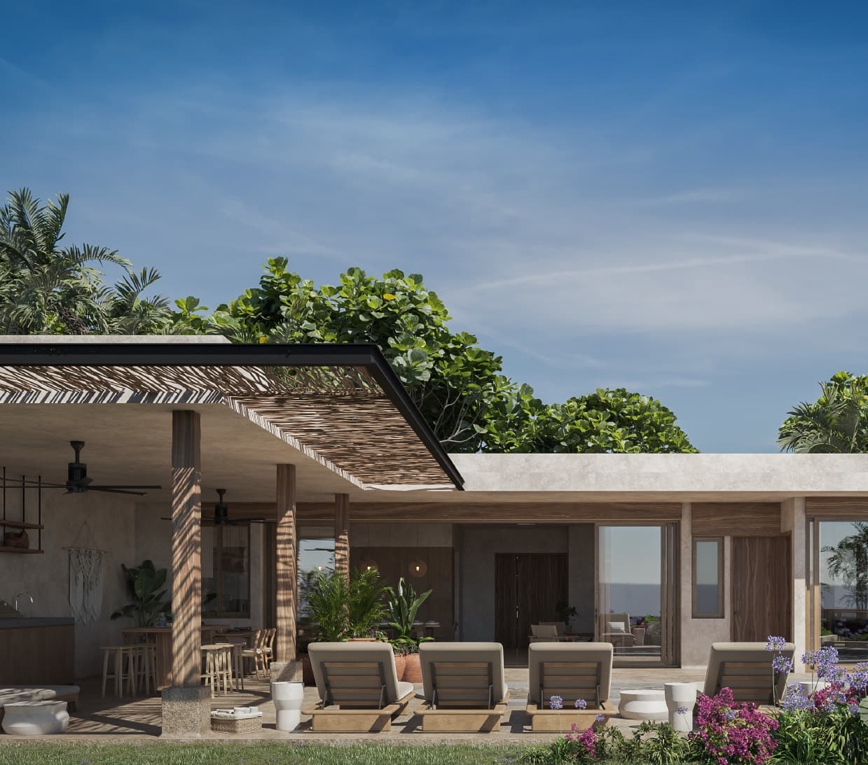 Exterior de la residencia