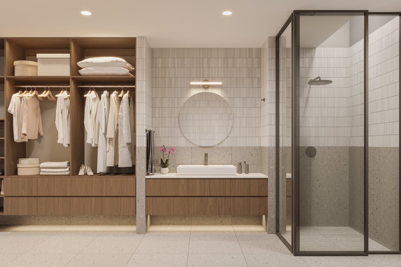 Vestidor y baño