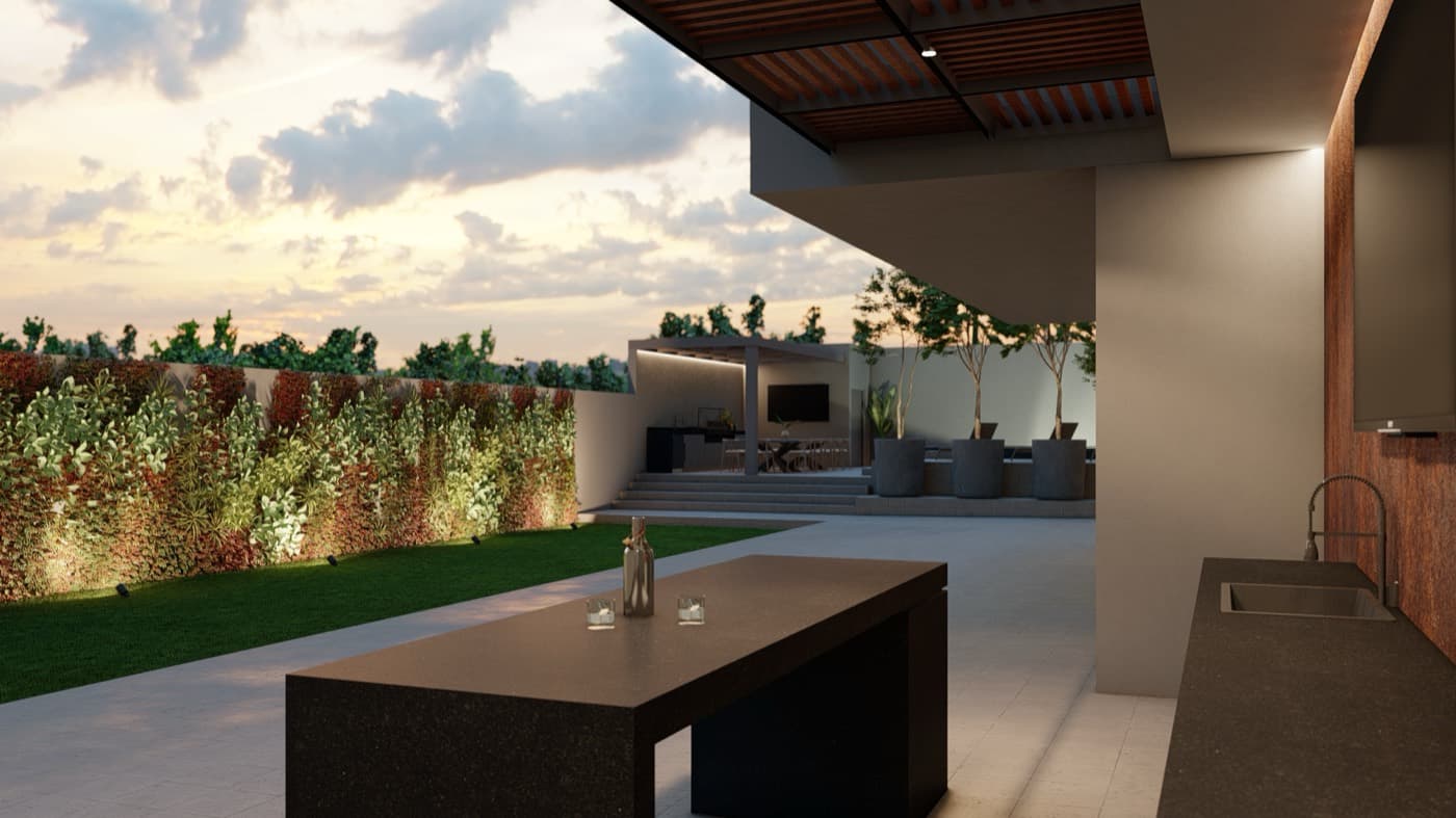 Terraza con asador