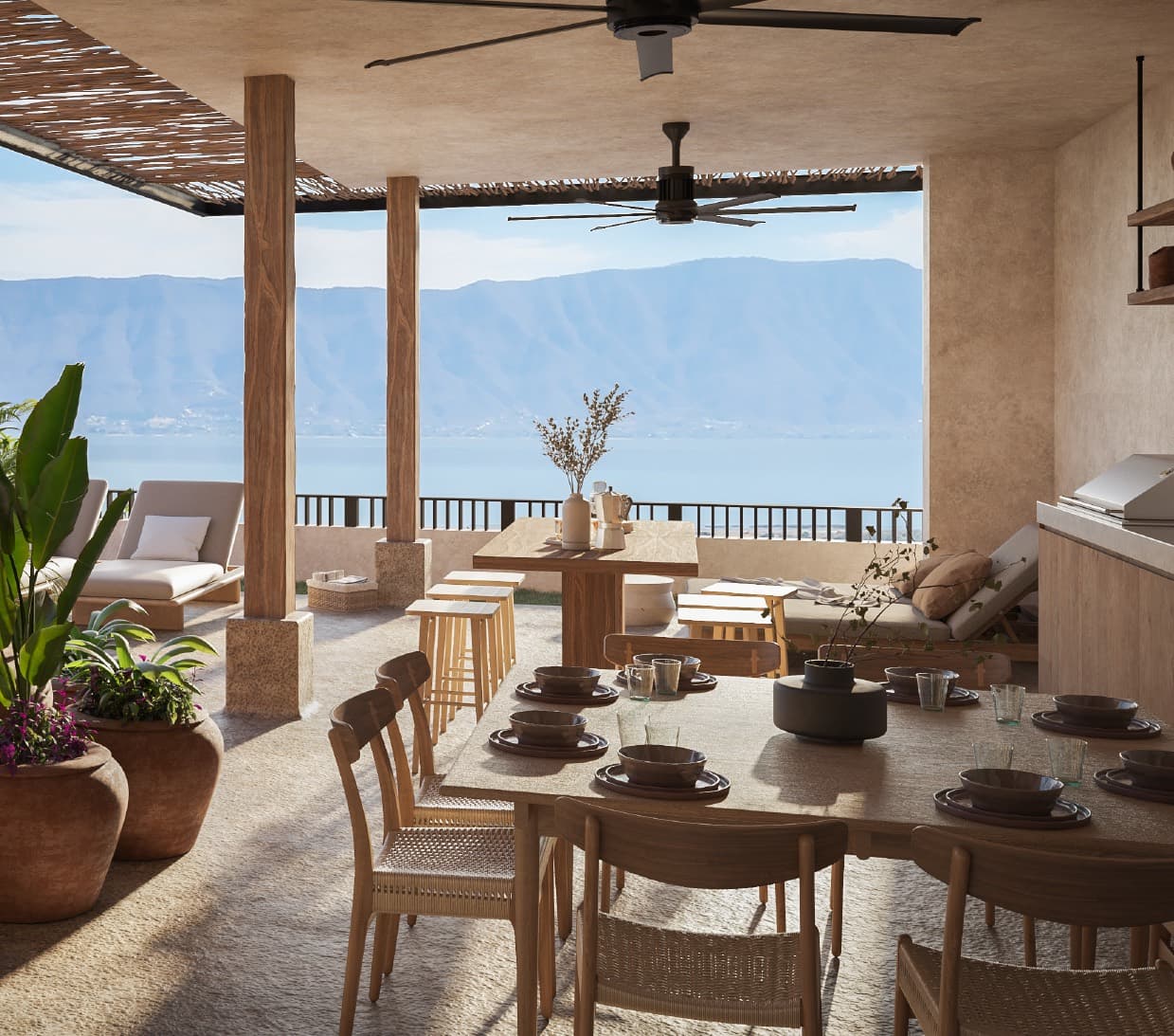 Comedor en la terraza